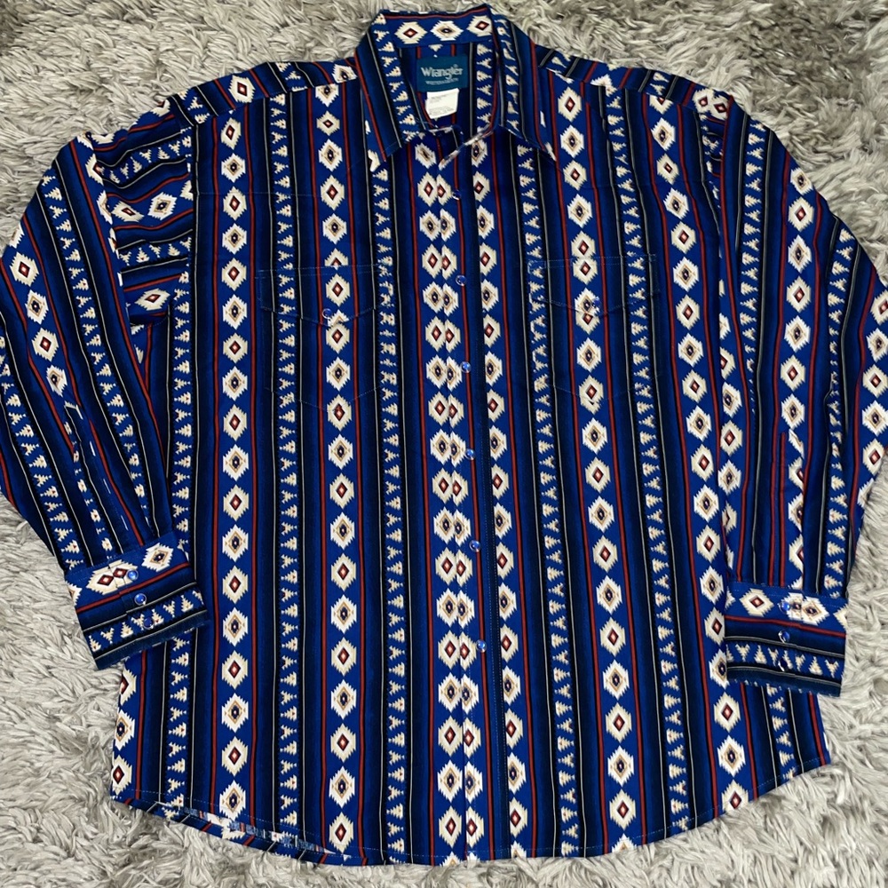 Wrangler western Aztec print shirt
